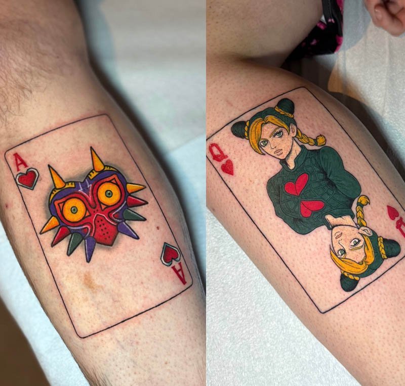 Toby anime playing card Tattoo