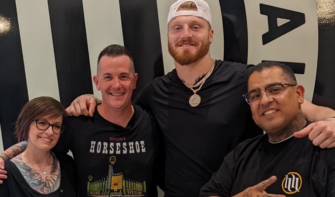 Jason Fitz and Maxx Crosby get inked at H&H Tattoo Co. Las Vegas