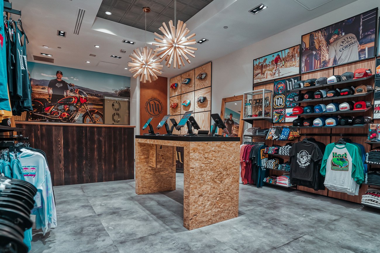 View of our merch walls at H&amp;H Las Vegas