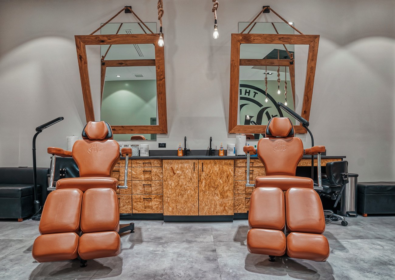 View of our back to back tattoo stations as H&amp;H Las Vegas